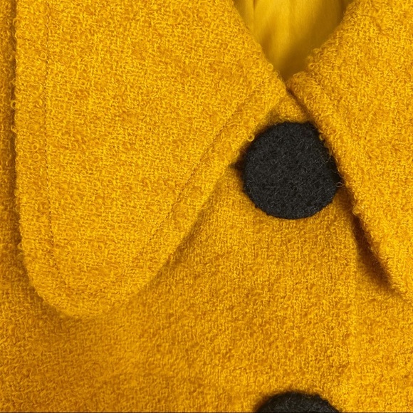 VINTAGE NIPON BOUTIQUE Mustard Wool Boucle Blazer - Picture 7 of 14